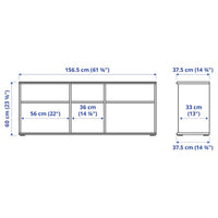 SKRUVBY - TV bench, white, 156x38x60 cm - best price from Maltashopper.com 80503549