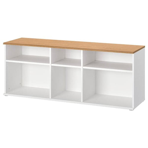 SKRUVBY - TV bench, white, 156x38x60 cm