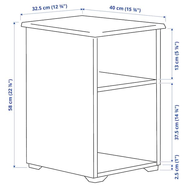 SKRUVBY - Side table, white, 40x32 cm - best price from Maltashopper.com 80532009
