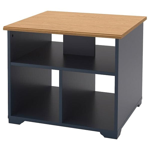SKRUVBY - Coffee table, black-blue, 60x60 cm