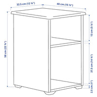 SKRUVBY - Side table, black-blue, 40x32 cm - best price from Maltashopper.com 50531983