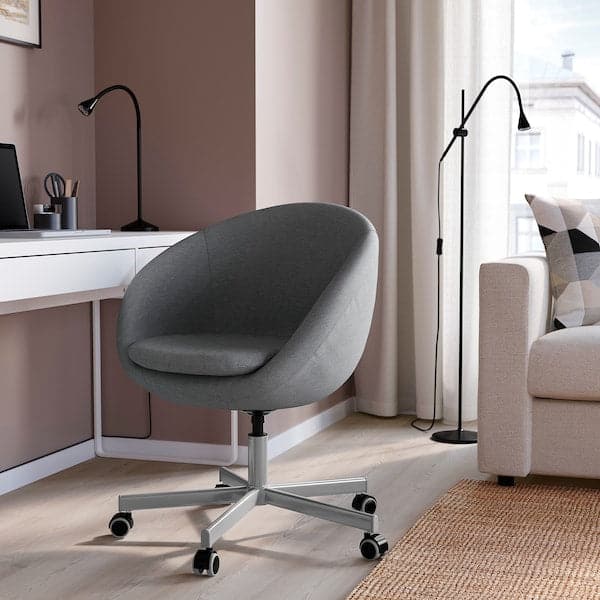 SKRUVSTA Swivel Chair - Grey Vissle , - best price from Maltashopper.com 30280004