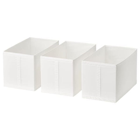 HEMMAFIXARE Storage case, fabric stripe/white/gray, 13 ½x20x11 - IKEA