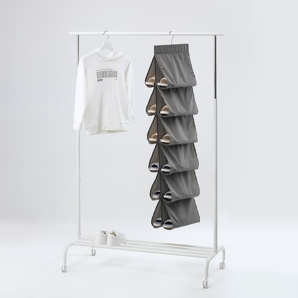 SKUBB Shoe rack to hang, 12 pockets - dark gray 34x120 cm , 34x120 cm - best price from Maltashopper.com 70507977