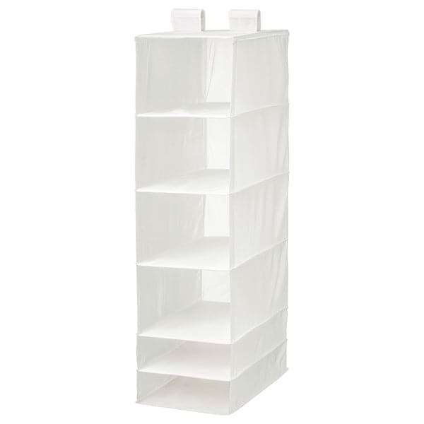 SKUBB - Storage with 6 compartments, white, 35x45x125 cm - best price from Maltashopper.com 00245880