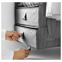 SKUBB - Storage with 6 compartments, dark grey, 35x45x125 cm - best price from Maltashopper.com 40400001