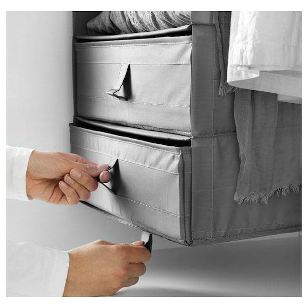 Ikea SKUBB - Storage with 6 compartments, dark grey, 35x45x125 cm