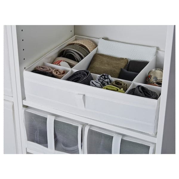 SKUBB - Box with compartments, white, 44x34x11 cm - best price from Maltashopper.com 10185593