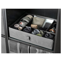 SKUBB - Box with compartments, dark grey, 44x34x11 cm - best price from Maltashopper.com 50400005