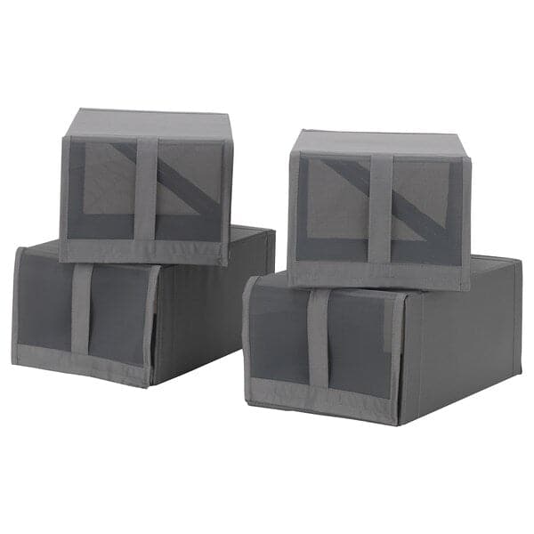 SKUBB - Shoe box, dark grey, 22x34x16 cm - best price from Maltashopper.com 80400004