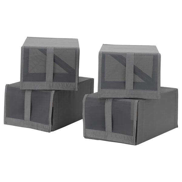 Ikea SKUBB - Shoe box, dark grey, 22x34x16 cm