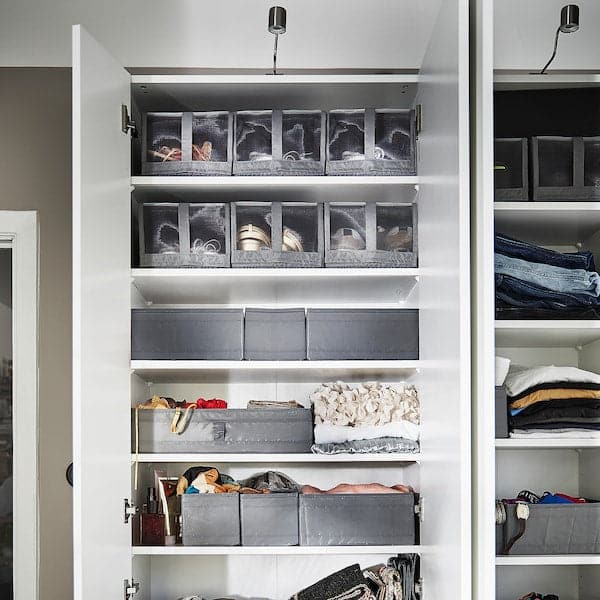Ikea SKUBB - Shoe box, dark grey, 22x34x16 cm