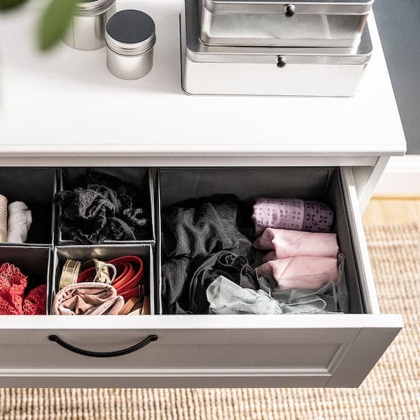 Ikea SKUBB - Box, set of 6, dark grey