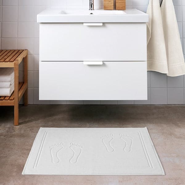 SKULINGEN Bath mat, white,50x80 cm , 50x80 cm - best price from Maltashopper.com 90536238