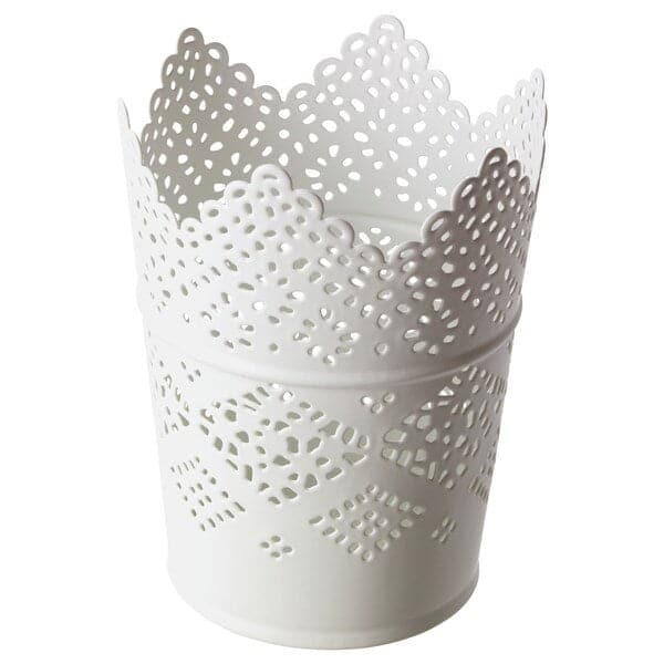 Ikea SKURAR - Candle holder, white, 11 cm