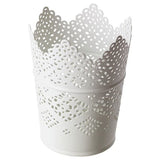SKURAR candle holder, white, 11 cm