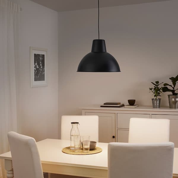 SKURUP - Pendant lamp, black, 38 cm - best price from Maltashopper.com 80407114