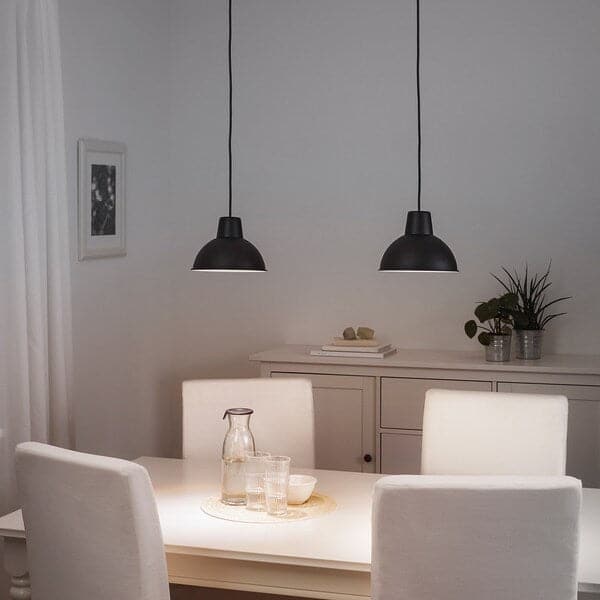 Ikea SKURUP - Pendant lamp, black, 19 cm
