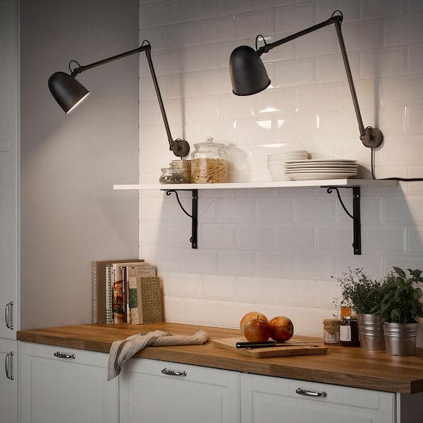 Ikea SKURUP Work/wall lamp - black ,
