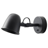 SKURUP wall lamp, wired-in installation, black, 9 cm