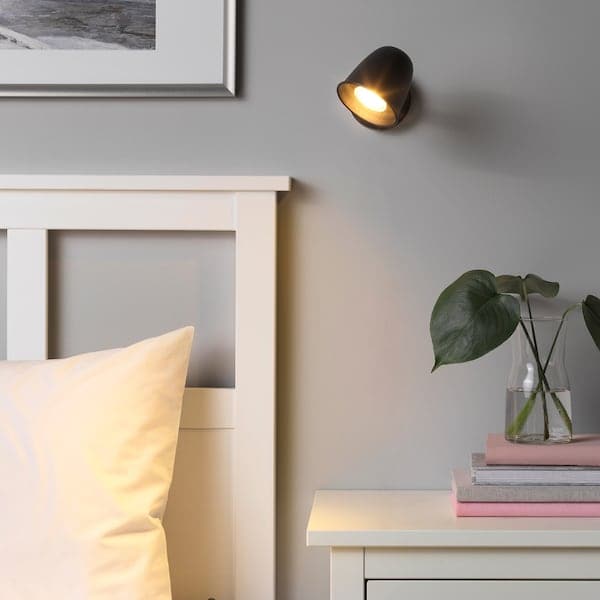 SKURUP - Wall lamp, wired-in installation, black - best price from Maltashopper.com 30357362