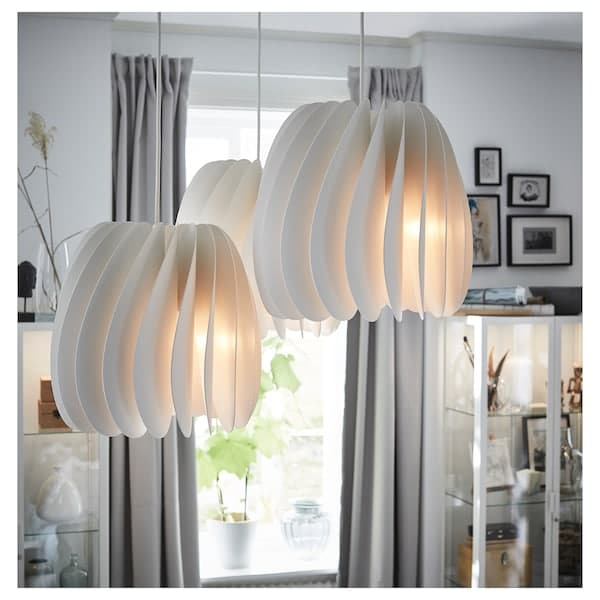 Ikea SKYMNINGEN - Pendant lamp, white, 42 cm