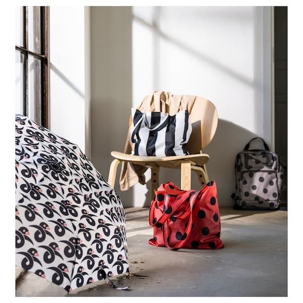 SKYNKE - Carrier bag, striped/black white, 45x36 cm - best price from Maltashopper.com 80517674