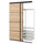 SKYTTA / BOAXEL - SKYTTA / BOAXEL Reach-in wardrobe with sliding door, black double sided/Mehamn white stained oak effect, 152x65x240 cm