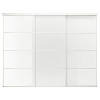 SKYTTA / FÄRVIK - Sliding door combination, white/white glass, 301x240 cm - best price from Maltashopper.com 09477917