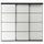SKYTTA / HOKKSUND - SKYTTA / HOKKSUND Sliding door combination, black/high-gloss light grey, 226x205 cm