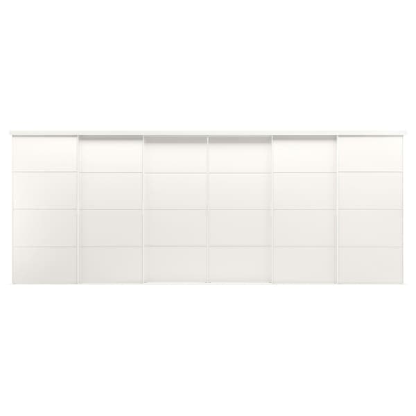 Ikea SKYTTA / MEHAMN - Sliding door combination, white/double sided white, 603x240 cm