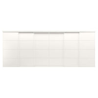 SKYTTA / MEHAMN sliding door combination, white/double sided white, 603x240 cm