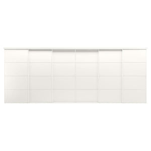 Ikea SKYTTA / MEHAMN - Sliding door combination, white/double sided white, 603x240 cm