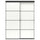 SKYTTA / MEHAMN - SKYTTA / MEHAMN Sliding door combination, black/double sided white, 152x205 cm