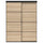 SKYTTA / MEHAMN - SKYTTA / MEHAMN Sliding door combination, black/double sided white stained oak effect, 152x205 cm
