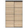 SKYTTA / MEHAMN - SKYTTA / MEHAMN Sliding door combination, black/double sided white stained oak effect, 152x240 cm