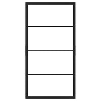 SKYTTA sliding door frame, black, 102x196 cm