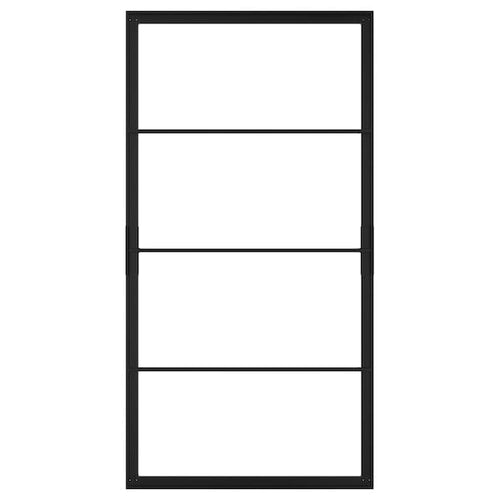 SKYTTA - Sliding door frame, black, 102x196 cm