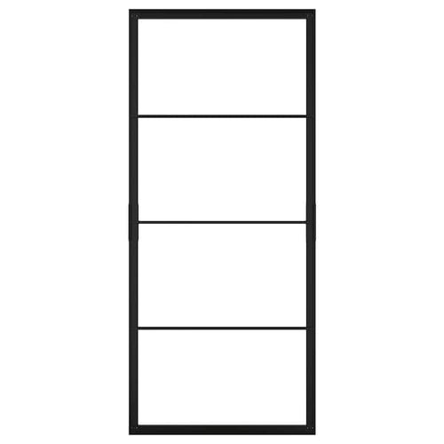 SKYTTA - Sliding door frame, black, 102x231 cm