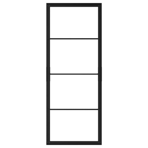 SKYTTA - Sliding door frame, black, 77x196 cm
