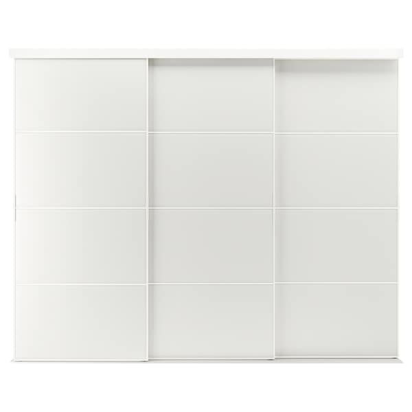 SKYTTA / TJÖRHOM - Sliding door combination, white/white, 301x240 cm - best price from Maltashopper.com 29424051