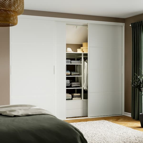 Ikea SKYTTA / TJÖRHOM - Sliding door combination, white/white, 301x240 cm