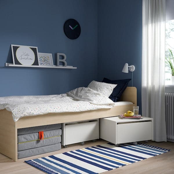 Ikea SLÄKT - Storage box with castors, white, 62x62x35 cm