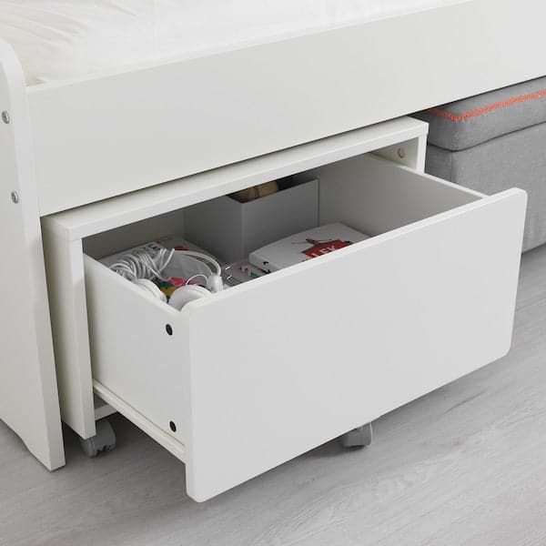 Ikea SLÄKT - Storage box with castors, white, 62x62x35 cm