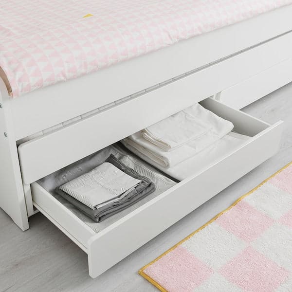 Ikea SLÄKT - Underbed with storage, white, 90x200 cm