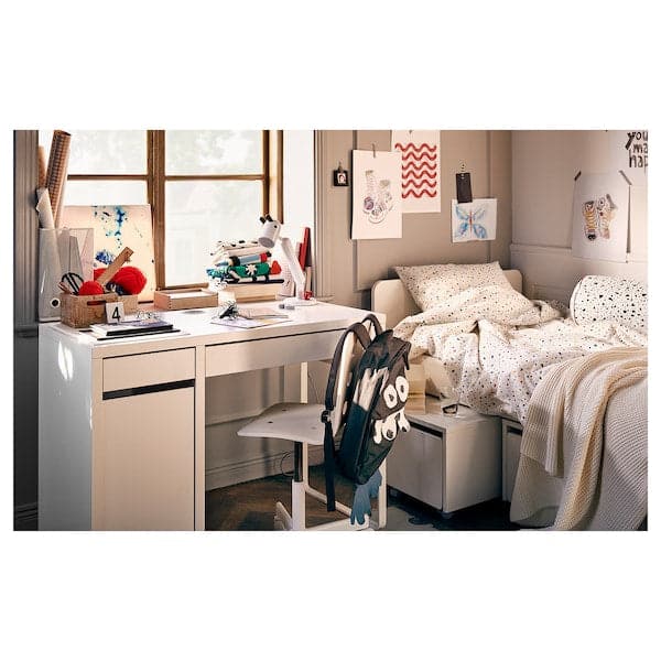 Ikea SLÄKT - Bed frame with 3 storage boxes, white, 90x200 cm