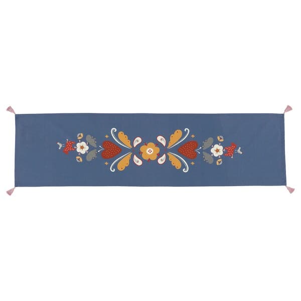Ikea SLÄTTIKA - Table-runner, blue/red, 35x130 cm