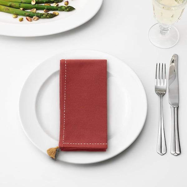 Ikea SLÄTTIKA - Napkin, dark red, 40x40 cm