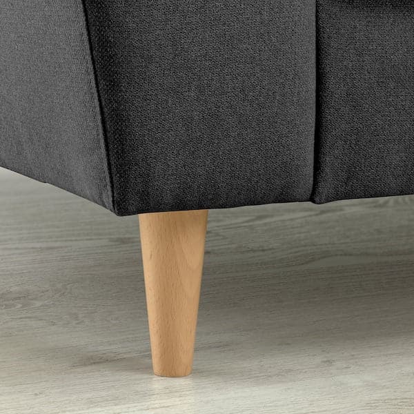 Ikea SLATORP 3-seater sofa, with chaise-longue, right dark grey ,