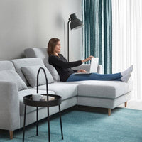 SLATORP 3-seater sofa - with chaise-longue, right/Black/White Tallmyra - best price from Maltashopper.com 30471503